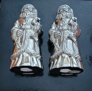 Godinger Silver Art Co Santa Claus Salt and Pepper Shakers Christmas‎ Holiday